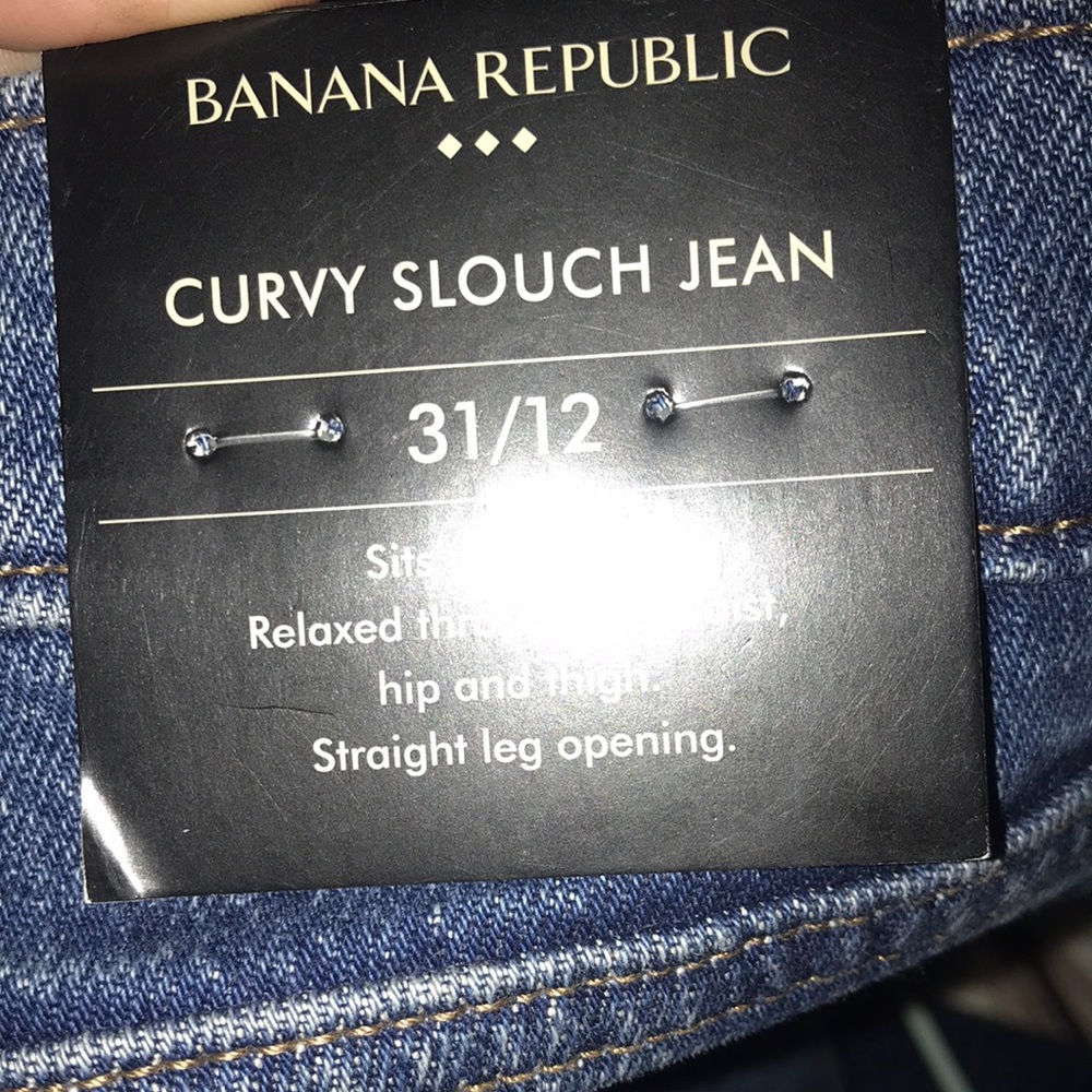 ‼️BRAND NEW‼️Banana republic curve slouch Jean size 31/12